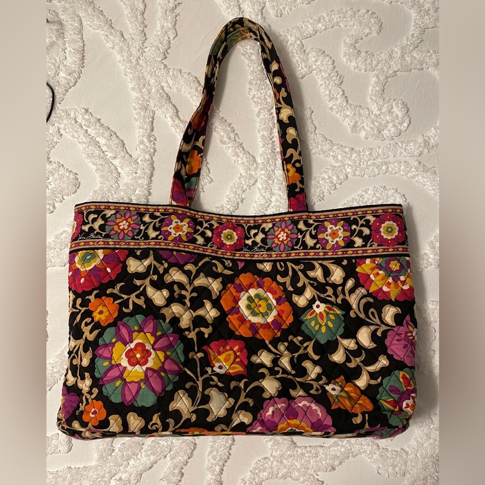 Retired Vera Bradley Suzani Floral Print Quilted Tote Bag - Picture 2 of 10